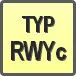 Piktogram - Typ: RWYc